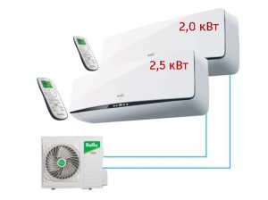 Комплект Ballu BA2OI-FM/out-14HN8/EU + BSUI-FM/in-07HN8/EU + BSUI-FM/in-09HN8/EU