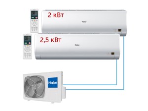Комплект Haier 2U40S2SM1FA + AS20PS1HRA-M + AS25PS1HRA-M